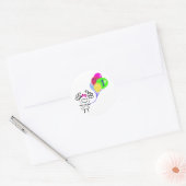 私は1スティックスフィギュア ラウンドシール (封筒)