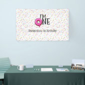 私は1人のドーナツ1歳の誕生日だ 横断幕 (トレードショー)