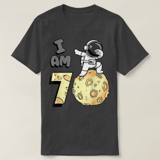 私は1宇宙キッド・ムーン・ウォーカー宇宙飛行士1st Birthda Tシャツ (デザイン正面)
