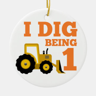 私は1才であることを掘ります セラミックオーナメント