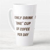 私は1日のマグカップのコーヒーを飲むだけカスタムだ カフェラテマグ (左アングル)