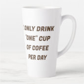 私は1日のマグカップのコーヒーを飲むだけカスタムだ カフェラテマグ (右)