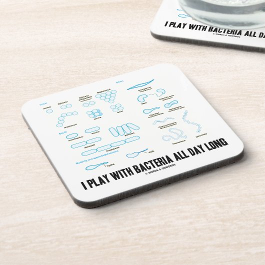 私は1日中細菌と遊びます(形態) コースター (左側)
