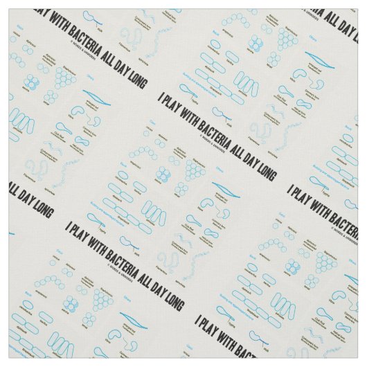 私は1日中細菌の微生物学と遊びます ファブリック (見本)