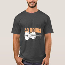 私は1日40時間練習する - ヴァイオリン名言Tシャツ