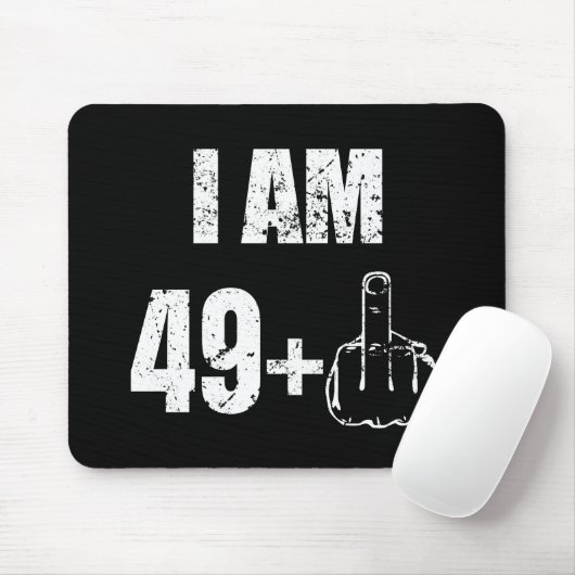 私は1枚のおもしろいな第50誕生日メンズワイシャツ67と49才です マウスパッド (マウス)