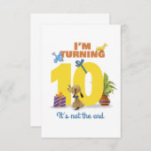 私は10人のハッピーバースデーの子供カードを回しています 出欠カード (正面/裏面)