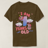 私は10歳のユニコーンをテーマにした第7誕生日部 Tシャツ (デザイン正面)
