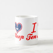 私は10睡眠、ワイオミングを愛します コーヒーマグカップ (中央)