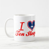 私は10睡眠、ワイオミングを愛します コーヒーマグカップ (左)