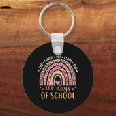 私は100の日スクールレインボーのために私のClを愛してい教える キーホルダー (正面)