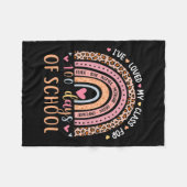 私は100の日スクールレインボーのために私のClを愛してい教える フリースブランケット (正面(横))