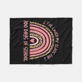 私は100の日スクールレインボーのために私のClを愛してい教える フリースブランケット (正面(横))