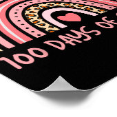 私は100の日スクールレインボーのために私のClを愛してい教える ポスター (角)