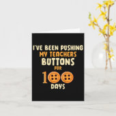 私は100日の先生のボタンを押してきた カード (黄色い花)