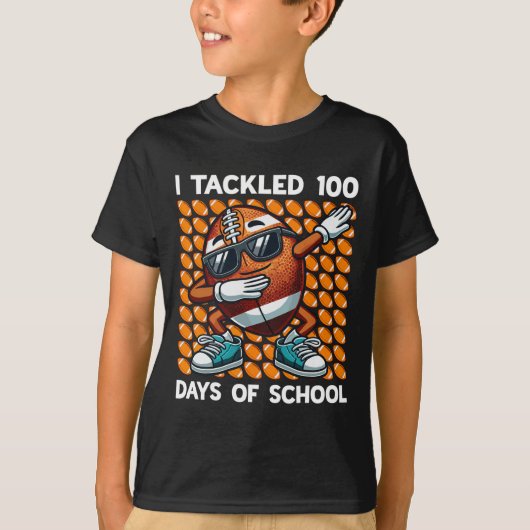 私は100日の学校サッカー100日の Tシャツ (正面)