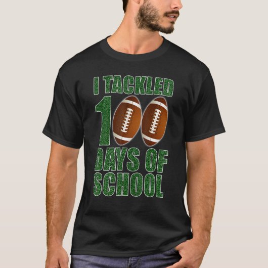 私は100日の学校サッカー100日の Tシャツ (正面)