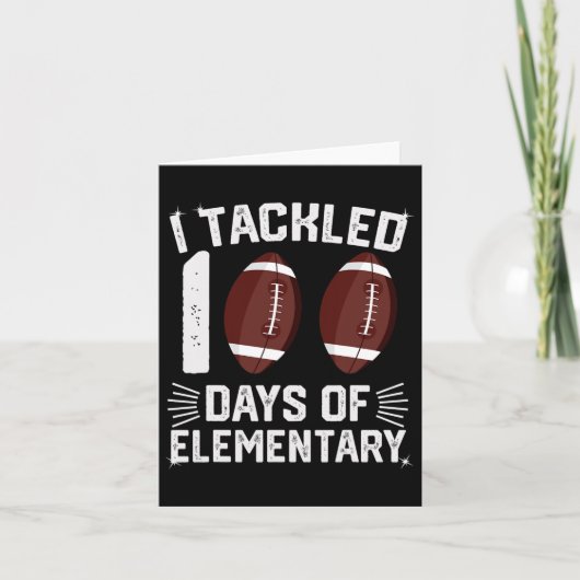 私は100日小学生ティーズFootbyll Studdenに取り組んだ カード (正面)