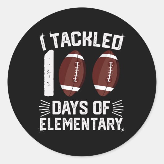 私は100日小学生ティーズFootbyll Studdenに取り組んだ ラウンドシール (正面)