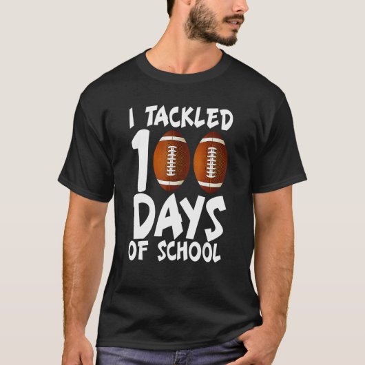 私は100日目Bの学校サッカーの100日に取り組んだ Tシャツ (正面)