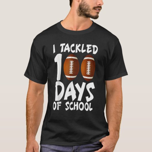 私は100日目Bの学校サッカーの100日に取り組んだ Tシャツ (正面)