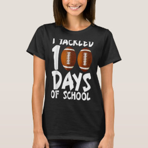 私は100日目Bの学校サッカーの100日に取り組んだ Tシャツ