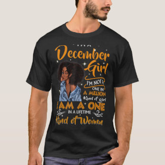 私は12月の女の子ブラックウィメンバースデーパーティー Tシャツ
