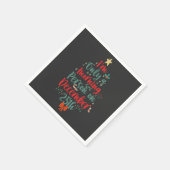 私は12月25日のクリスマスに唯一のモーニングパーソンである スタンダードカクテルナプキン (角)