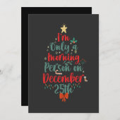 私は12月25日のクリスマスに唯一のモーニングパーソンである セーブザデート (正面/裏面)