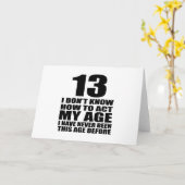 私は13歳の私の誕生日デザインを行う方法を知らない カード (黄色い花)