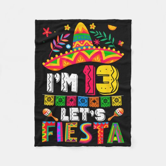 私は13歳 シフィエスタ 13歳の誕生日 メキシコ フリースブランケット (正面)