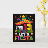 私は13歳Let's Fiesta 13誕生日メキシコ カード (黄色い花)