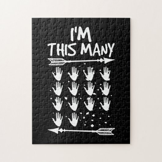 私は14人の手70誕生日70歳の多い ジグソーパズル (縦)