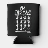 私は14人の手70誕生日70歳の多い 缶クーラー (正面)