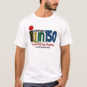 私は150の1つ及び私の甥の自閉症の認識度を支えます Tシャツ