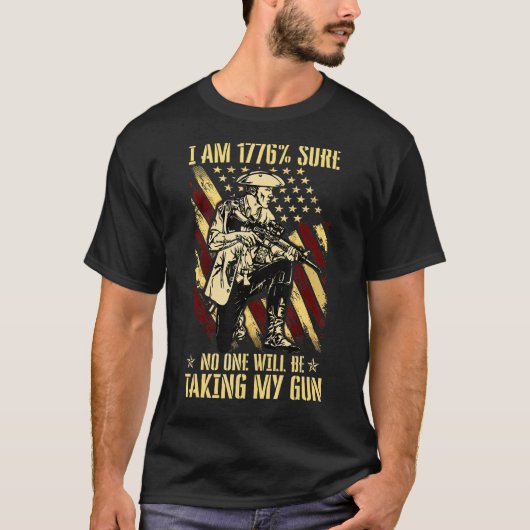 私は1776私の銃をVintを取る誰もいないだろう Tシャツ (正面)