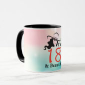 私は18才および美しいマグ- LRGです マグカップ (正面左)