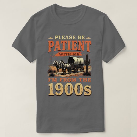 私は1900年代から来ている – おもしろいヴィンテージ1900年代誕生日 Tシャツ (デザイン正面)