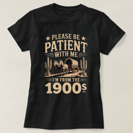 私は1900年代から来ている – おもしろいヴィンテージ1900年代誕生日 Tシャツ (デザイン正面)