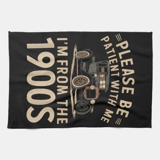 私は1900年代のヴィンタ出身なので、我慢して下さい キッチンタオル (横)