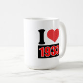 私は1933年を-マグ愛します コーヒーマグカップ (正面右)