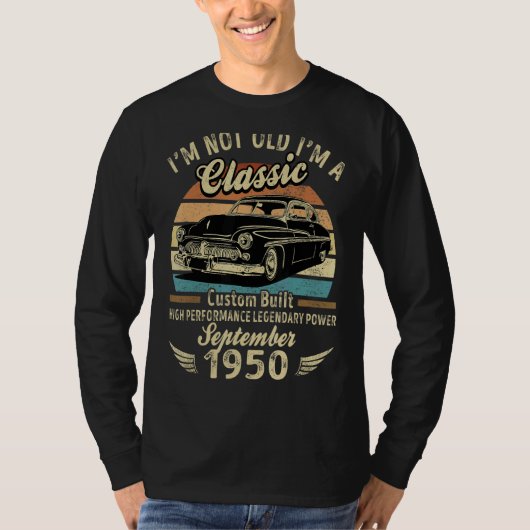 私は1950年9月にクラシックは生まれ年ではない Tシャツ (正面)