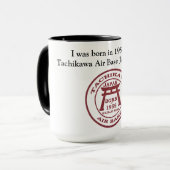 私は1955生まれ年に立川AB Japanホスプで過ごしました マグカップ (正面左)