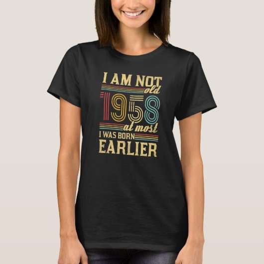 私は1958年の生まれヴィンテージ誕生日 Tシャツ (正面)