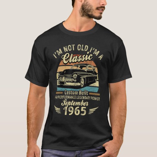 私は1965年9月にクラシックは生まれ年ではない Tシャツ (正面)