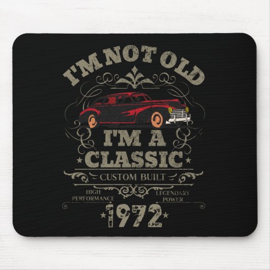 私は1972年に建てられクラシックたカスタム マウスパッド (正面)