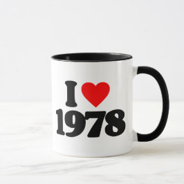 私は1978年を愛します マグカップ