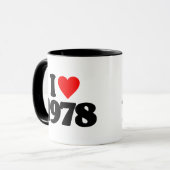 私は1978年を愛します マグカップ (正面左)
