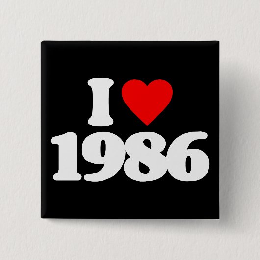 私は1986年を愛します 缶バッジ (正面)