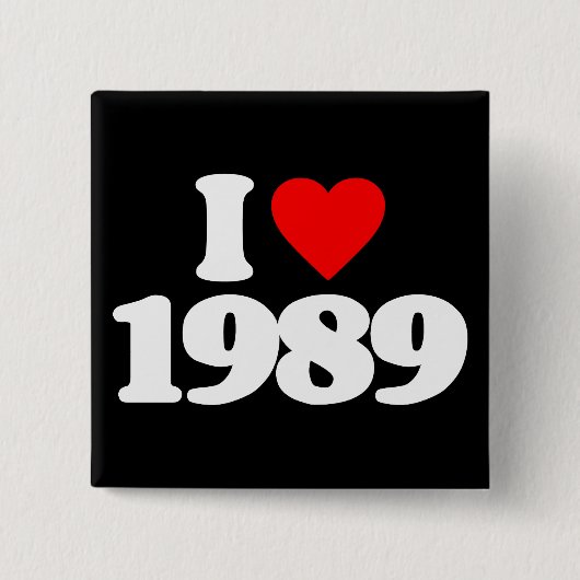 私は1989年を愛します 缶バッジ (正面)